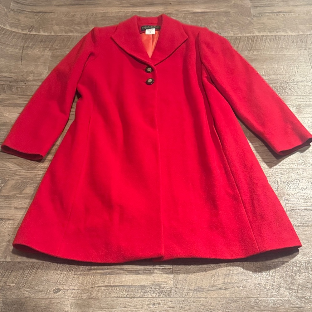 Harve Bernard 100% Wool Mid-Length Coat – Two-Button Front – Size 6